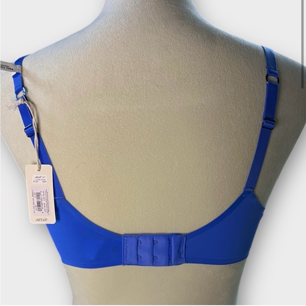 Aerie Royal Blue Mesh Underwire Bra SMOOTHEZ 36DD - Picture 2 of 10